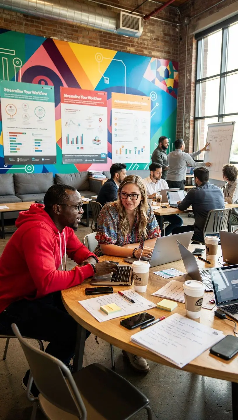 Visual representation of time saved by automating repetitive software processes in a business environment.