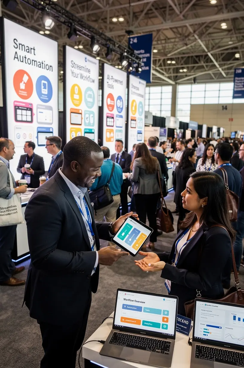 Conceptual image of AI-powered automation streamlining complex software tasks for Canadian enterprises.