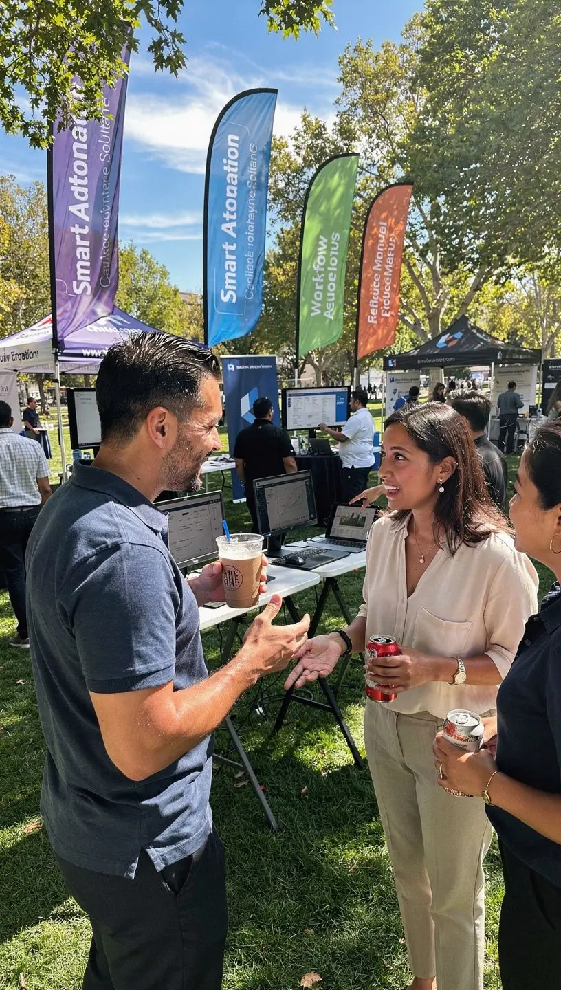 Close-up of hands typing on laptop with code editor open for workflow automation scripts.