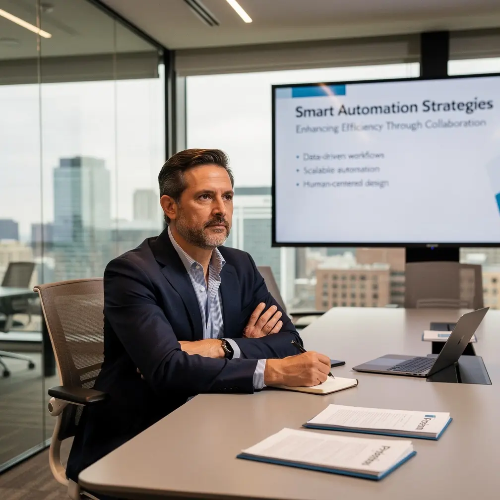Diagram depicting step-by-step automation replacing repetitive manual software operations.